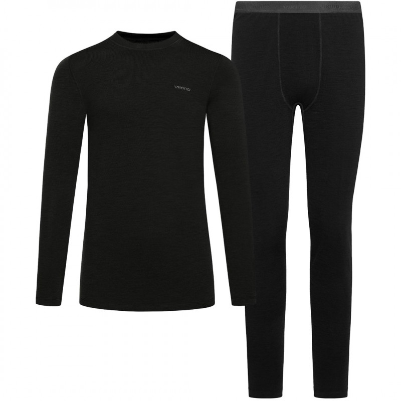 Conjunto de base Meriboo Man para homem Viking, preto, M