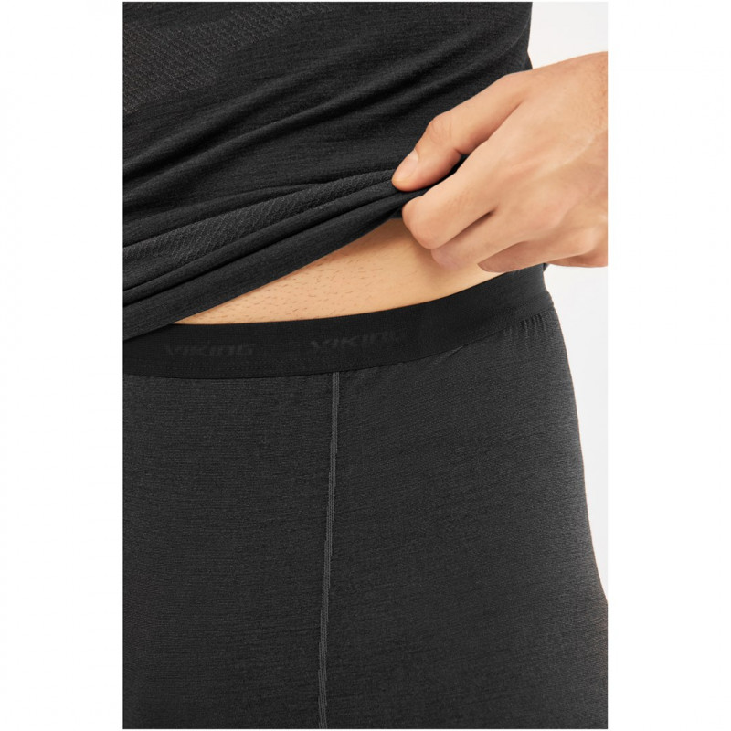 Conjunto de primeira camada merino para homem Viking Meriboo Man Set, preto, XL