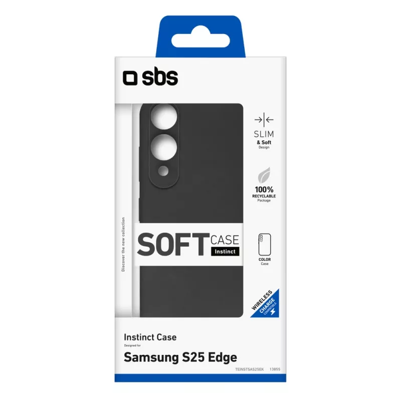 Capa SBS Instinct para Samsung Galaxy S25 Edge, preta