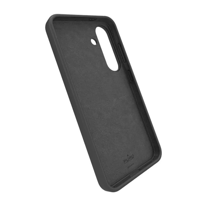 Capa de silicone Puro Icon para Samsung Galaxy S25+, preta