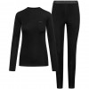 Conjunto de primeira camada para mulher Viking Meriboo Lady Set Merino, preto, S
