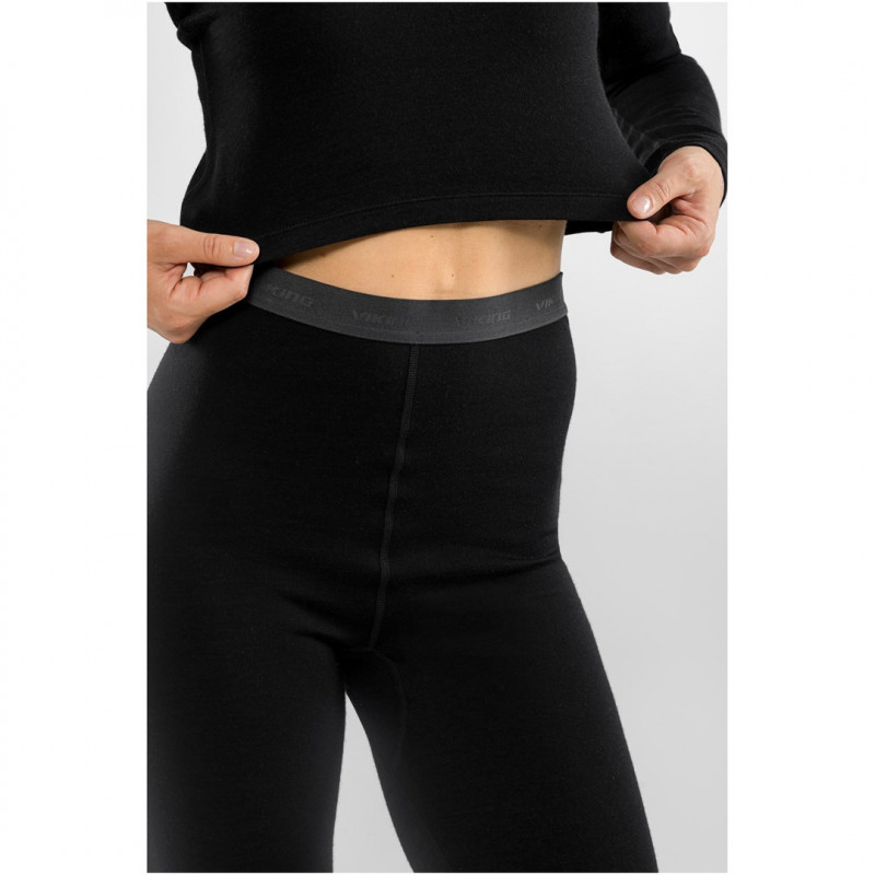 Conjunto de camada base para mulher Viking Meriboo Lady Set Merino, preto, M