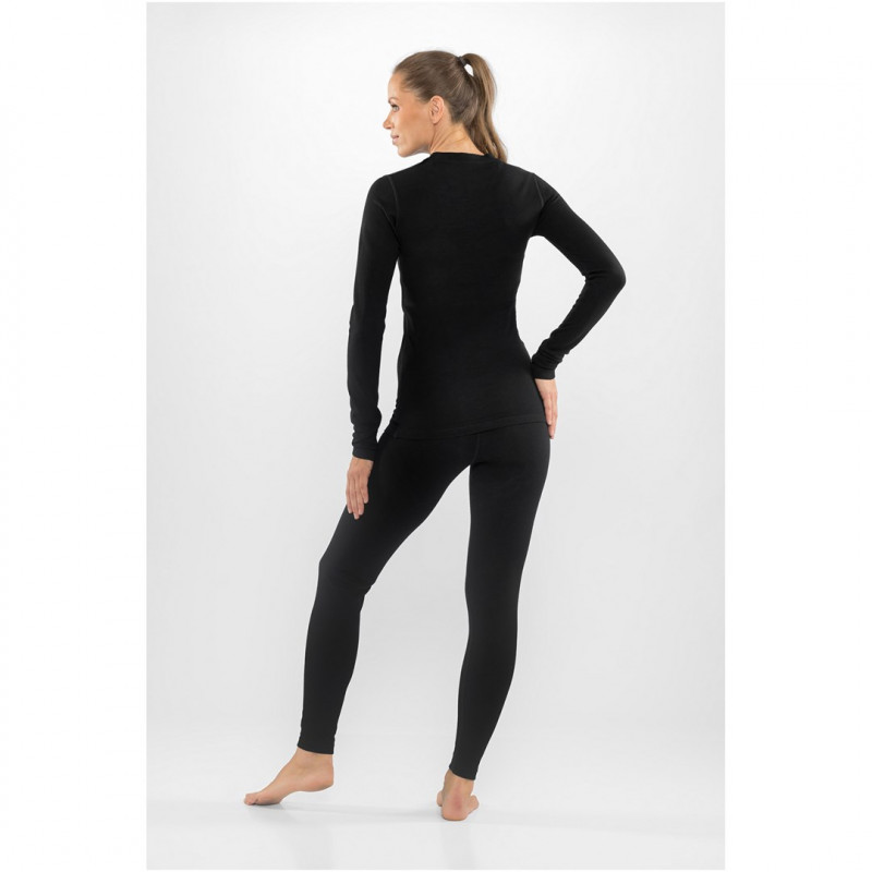 Conjunto de camada base para mulher Viking Meriboo Lady Set Merino, preto, M