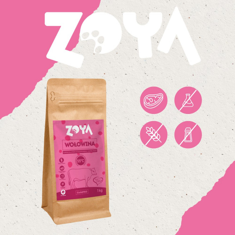 ZOYA ColdPRO Beef comida seca para cães, 1 kg