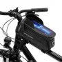 Bolsa de quadro para bicicleta Wozinsky WBB28BK com capa para telemóvel, 1,7 L, preta