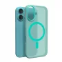 Capa de silicone MagSafe Puro Daylight para iPhone 16, verde