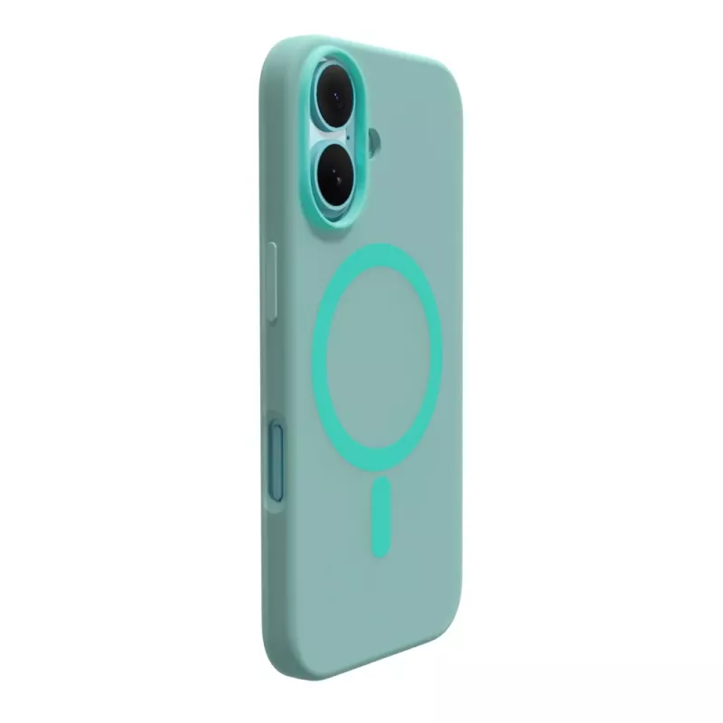 Capa de silicone MagSafe Puro Daylight para iPhone 16, verde