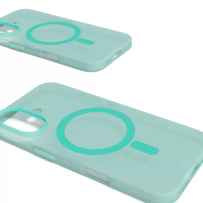 Capa de silicone MagSafe Puro Daylight para iPhone 16, verde