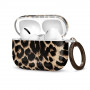 Capa Tech-Protect Lamano para Apple AirPods Pro 3 com mosquetão, Exotic Touch (preto e castanho)