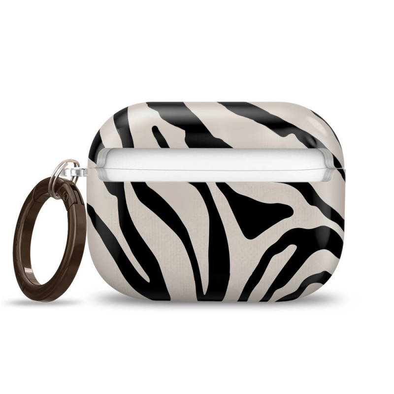 Capa Tech-Protect Lamano para Apple AirPods Pro 3 com mosquetão, Nature Muse (preta e bege)
