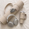 Capa Tech-Protect Lamano para Apple AirPods Pro 3 com mosquetão, Nature Muse (preta e bege)