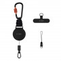 Tech-Protect ATH04 UrbanLoop Suporte Antirroubo para Telemóvel com Cabo de Aço Retrátil, Preto/Laranja