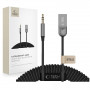 Adaptador de áudio Tech-Protect Ultraboost AU04 Bluetooth 6.0 com AUX 3,5 mm, cinzento