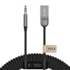 Adaptador de áudio Tech-Protect Ultraboost AU04 Bluetooth 6.0 com AUX 3,5 mm, cinzento