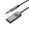 Adaptador de áudio Tech-Protect Ultraboost AU04 Bluetooth 6.0 com AUX 3,5 mm, cinzento