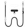 Conjunto de alças para telemóvel Tech-Protect C10S Rope Crossbody e de pulso, preto/titânio