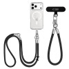 Conjunto de alças para telemóvel Tech-Protect C10S Rope Crossbody e de pulso, preto/titânio