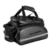 Bolsa de bagageiro para bicicleta Rockbros A6-6, 35 l, com bolsos desdobráveis, preta