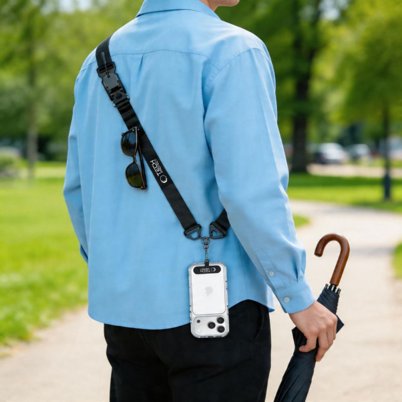 Correia para telemóvel Tech-Protect C9S Rope Crossbody, preta