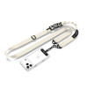 Correia de telemóvel crossbody Tech-Protect C9S Rope, nylon, 91–140 cm, bege-deserto