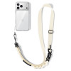 Correia de telemóvel crossbody Tech-Protect C9S Rope, nylon, 91–140 cm, bege-deserto
