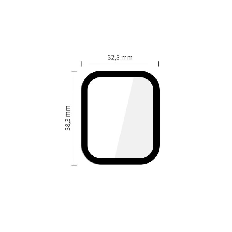 Tech-Protect Glass Flex+ Vidro Híbrido para Apple Watch 4 / 5 / 6 / SE 1 / 2 / 3 40 mm, Preto (2 un.)