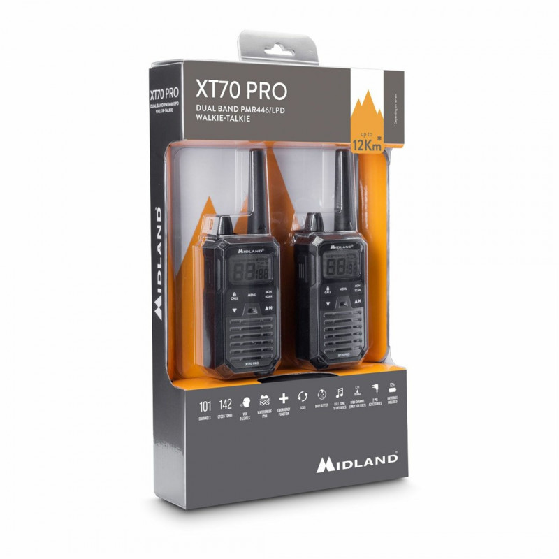 Midland XT70 Pro Duo Walkie Talkie Preto