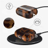 Capa Tech-Protect Lamano para Apple AirPods Pro 3, preta e castanha