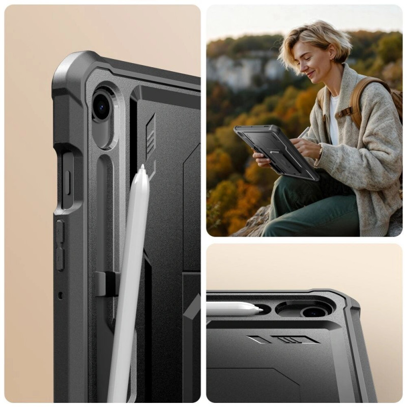 Capa para tablet Tech-Protect Kevlar Pro para Samsung Galaxy Tab S9 11.0 / S10 FE / S10 Lite 10.9 (X710 / X716B / X520 / X526 / X400 / X406B), preta