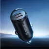 Carregador de automóvel Orico MiniRing MR-30-2C 30W 2x USB-C, preto