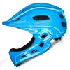 Capacete de bicicleta integral para crianças Wozinsky com luz traseira USB, tamanho S (52-56 cm), azul