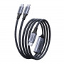 Cabo USB-C 2in1 UGREEN L533, USB-C para 2x USB-C PD 140W, 2 m, preto