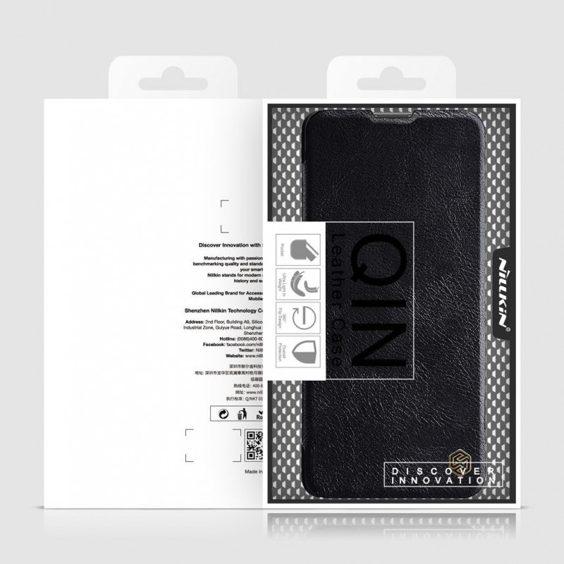 [CR] Nillkin Capa Qin para Xiaomi Mi 11i HyperCharge / Redmi Note 11 Pro (China), preta (devolução de consumidor)