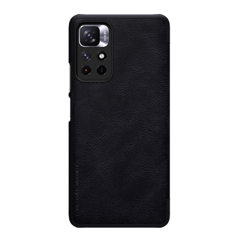 Capa Nillkin Qin para Xiaomi Redmi Note 11T 5G / Poco M4 Pro 5G, preta