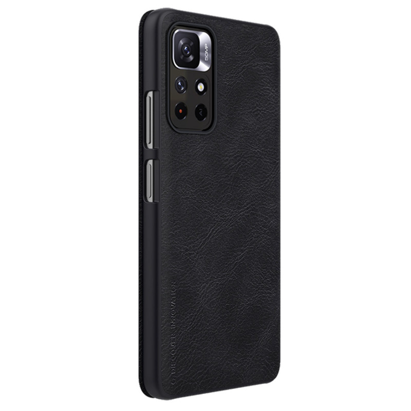 Capa Nillkin Qin para Xiaomi Redmi Note 11T 5G / Poco M4 Pro 5G, preta