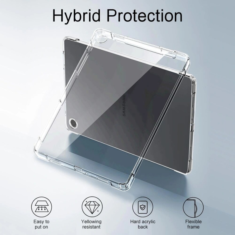 Capa para tablet Tech-Protect FlexAir para Samsung Galaxy Tab A9 / A11 8.7 (X110 / X115 / X133 / X135), transparente