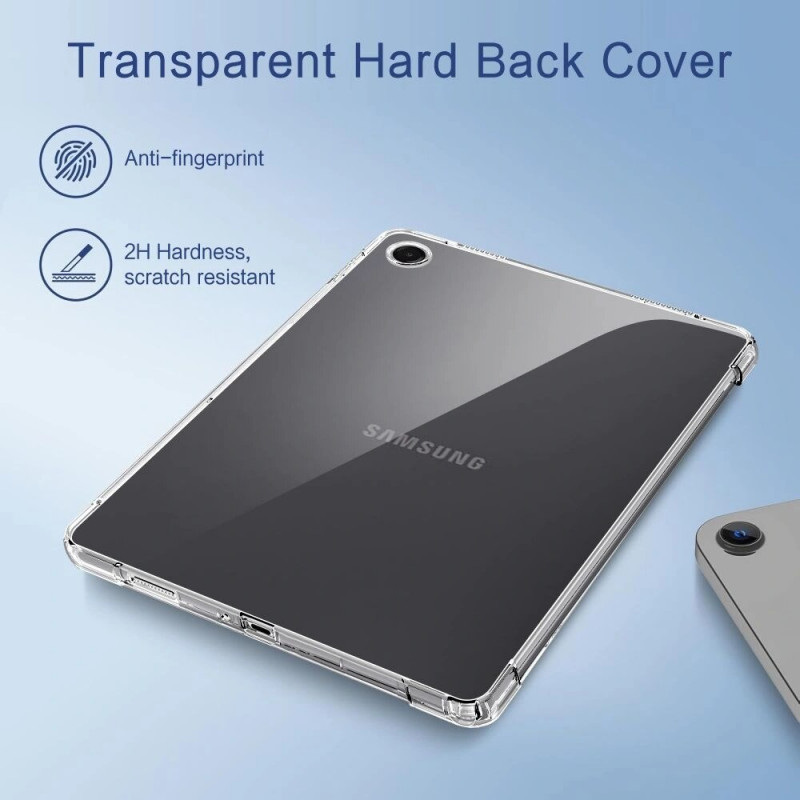 Capa para tablet Tech-Protect FlexAir para Samsung Galaxy Tab A9 / A11 8.7 (X110 / X115 / X133 / X135), transparente