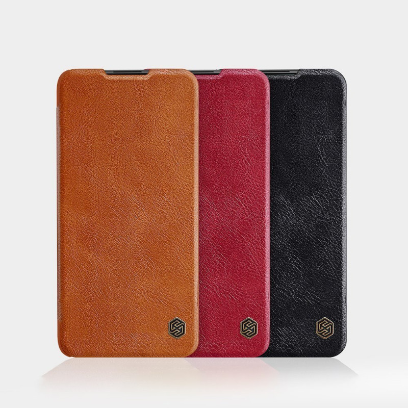 [CR] Nillkin Capa Qin para Xiaomi Redmi Note 9T 5G, Castanho (devolução de cliente)