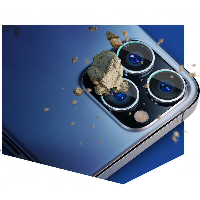 Protetor de lentes de câmara em vidro 3MK Lens Protection Pro para Apple iPhone 13 Pro / 13 Pro Max, cinzento grafite