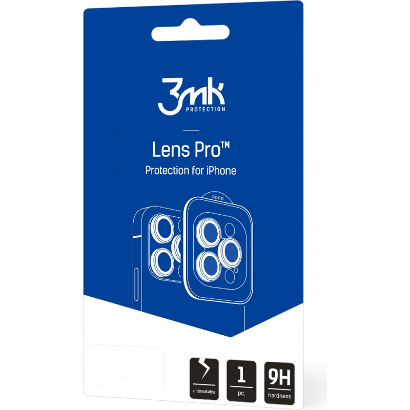 Protetor de lentes de câmara em vidro 3MK Lens Protection Pro para Apple iPhone 13 Pro / 13 Pro Max, cinzento grafite