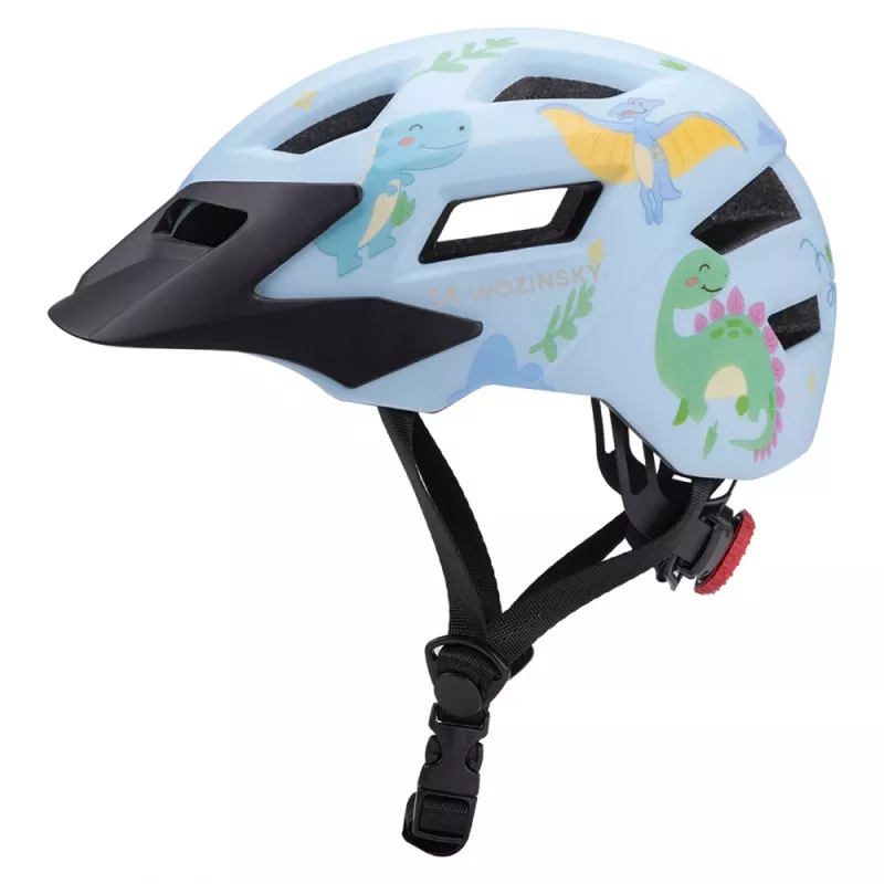 Capacete de BTT infantil Wozinsky com viseira amovível, tamanho XS (48-52 cm), azul-claro