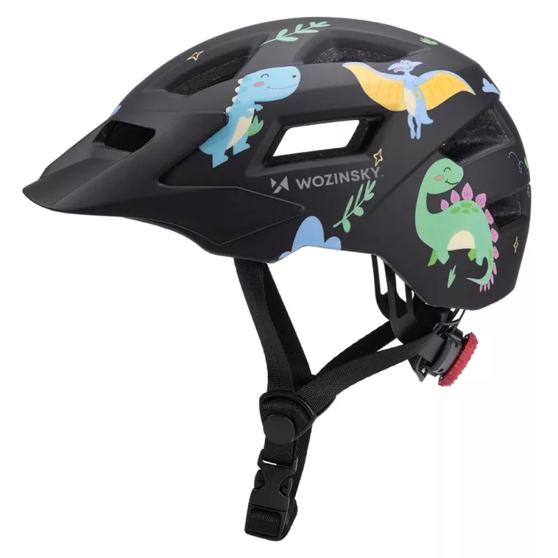 Capacete de BTT para crianças Wozinsky com viseira amovível, tamanho XS (48-52 cm), preto