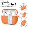 Capa Tech-Protect Silicone Hook para Apple AirPods Pro 3, Cosmic Orange