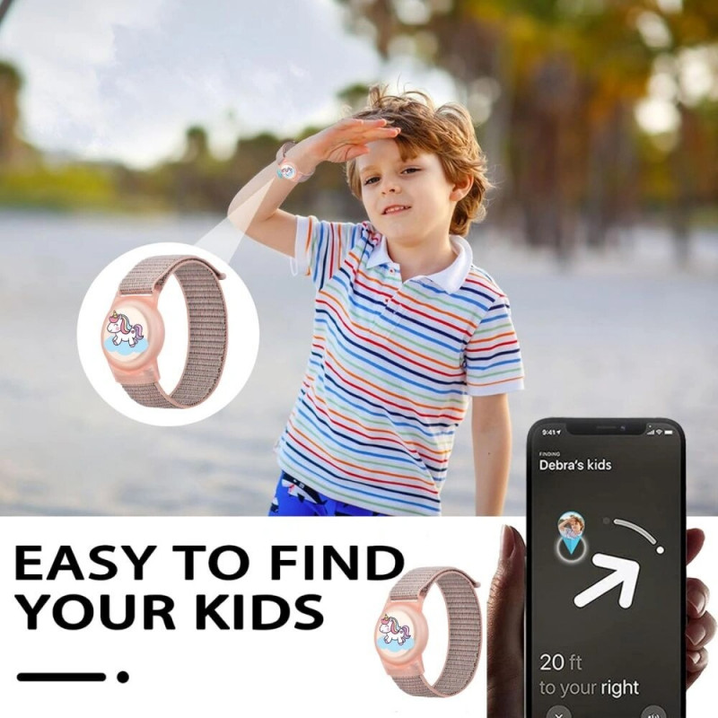 Tech-Protect Pulseira Nylon For Kids para Apple AirTag 1 / 2, Magic Pony