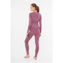Conjunto de roupa interior térmica Viking Gasher Lady Set Merino para mulher, rosa, L
