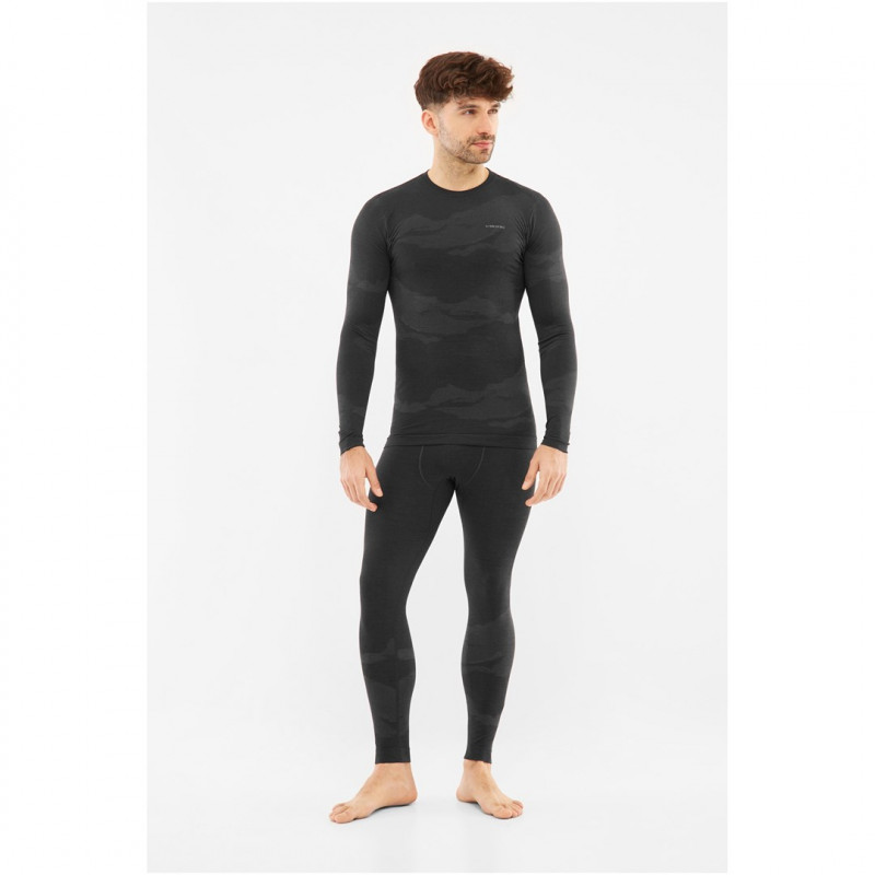 Conjunto de roupa interior térmica para homem VIKING Gasher Man Set Merino, tamanho L, preto