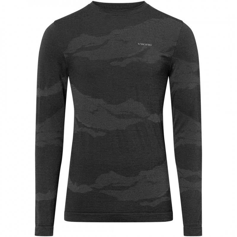 Conjunto de roupa interior térmica para homem VIKING Gasher Man Set Merino, tamanho M, preto