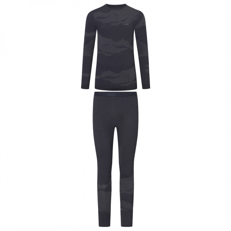 Conjunto de roupa interior interior masculina VIKING Gasher Man Set Merino, tamanho L, azul-marinho