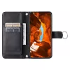 Capa carteira Hurtel para Samsung Galaxy A37 5G em pele PU com suporte e alça de ombro, preta