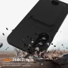 Capa TPU Hurtel para Samsung Galaxy A37 5G com porta-cartões e cordão para o corpo, preta